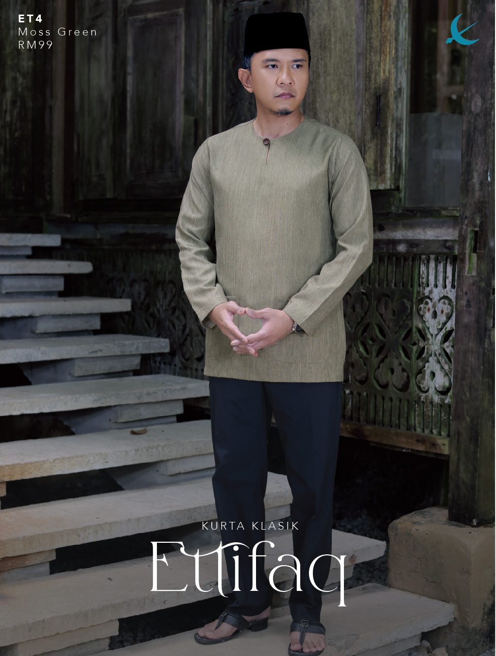 KURTA ETTIFAQ MOSS GREEN