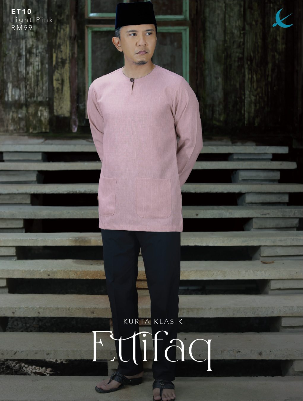 KURTA ETTIFAQ LIGHT PINK