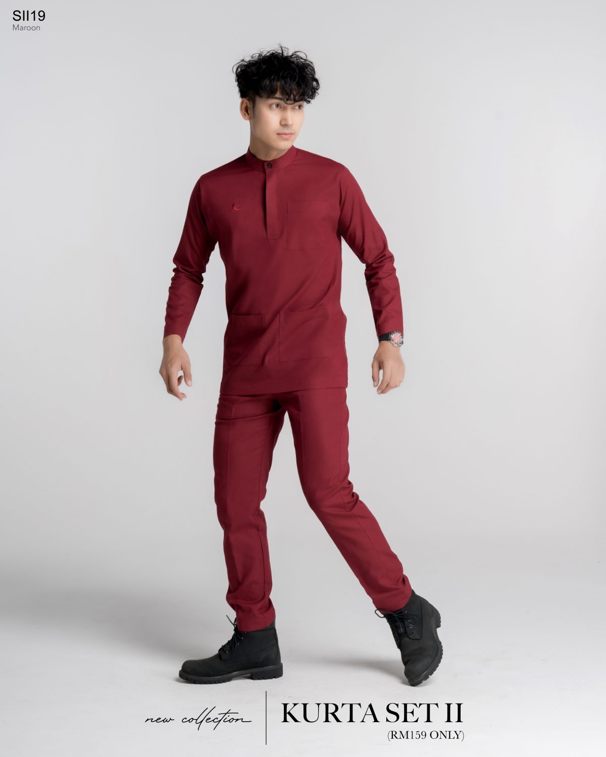 KURTA SET II MAROON