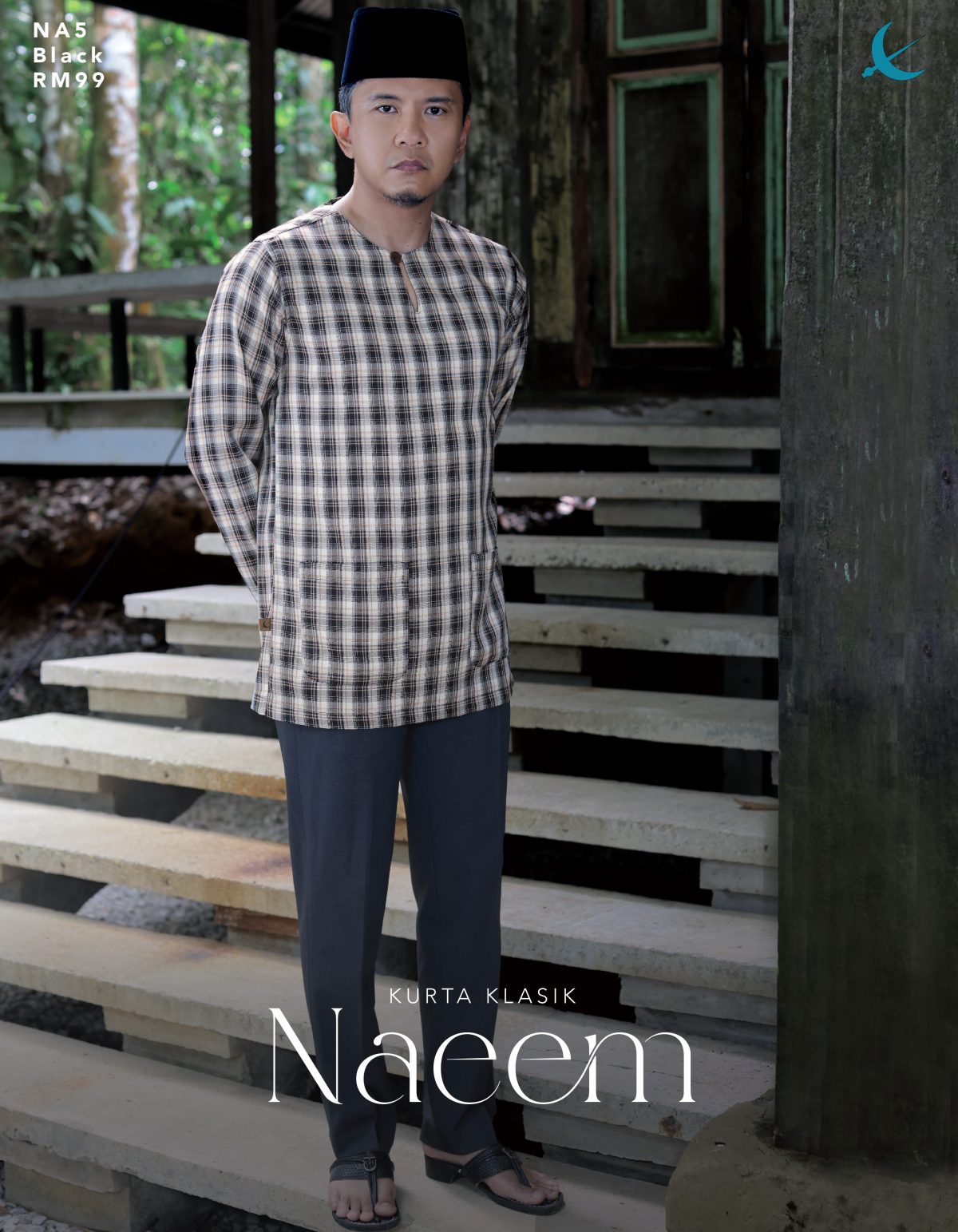 KURTA NAEEM BLACK