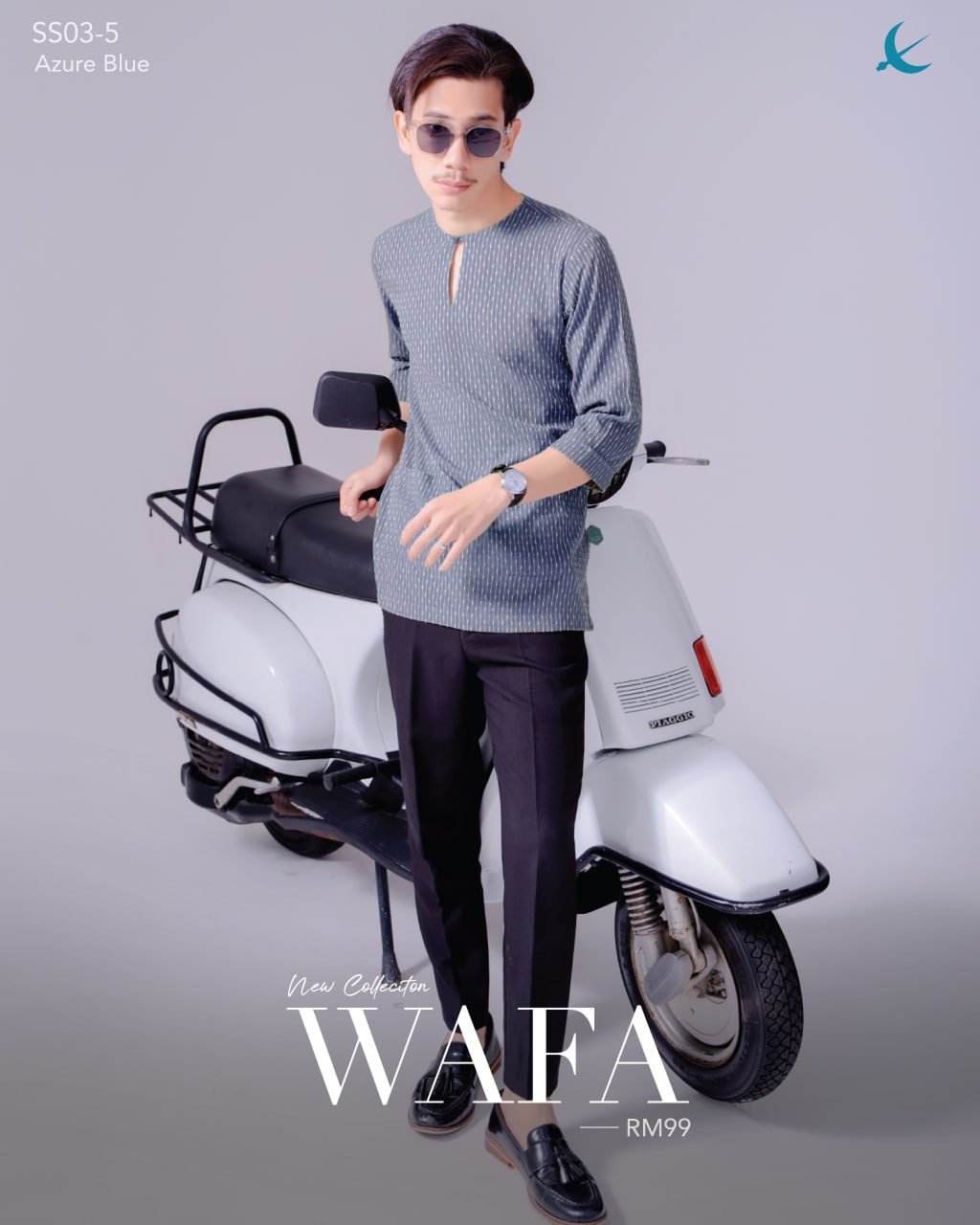 KURTA WAFA AZURE BLUE (2024)