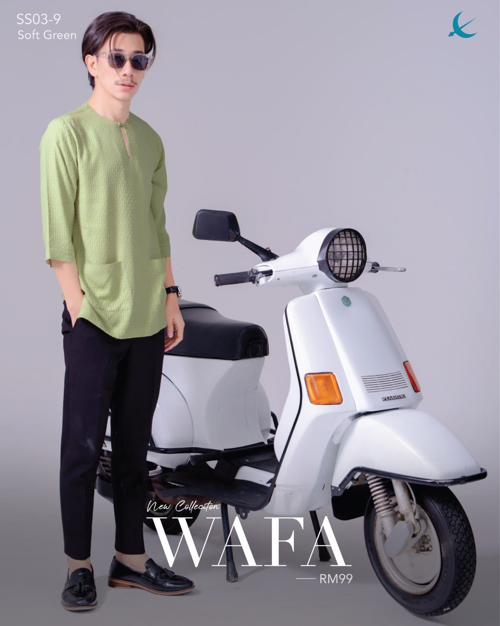 KURTA WAFA SOFT GREEN (2024)