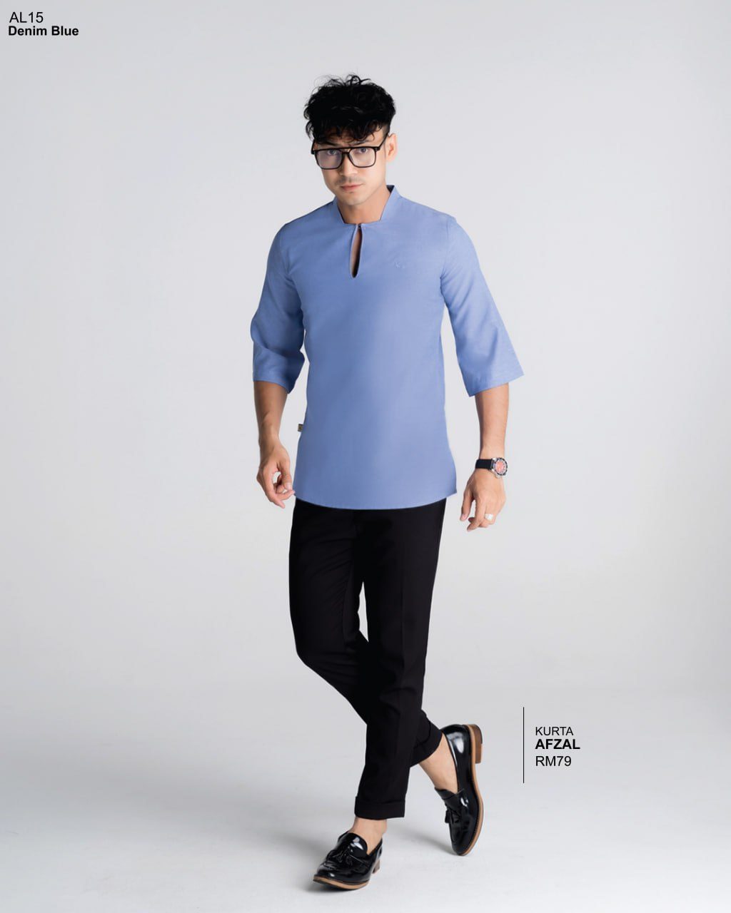 KURTA AFZAL DENIM BLUE (2024)