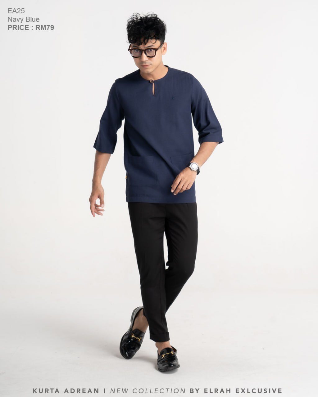 KURTA ADREAN NAVY BLUE