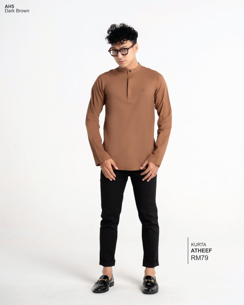 KURTA ATHEEF DARK BROWN