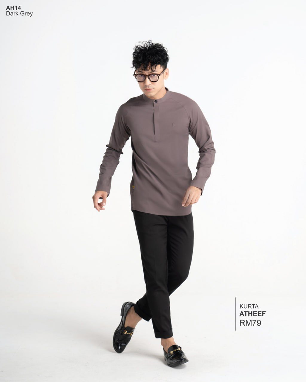 KURTA ATHEEF DARK GREY