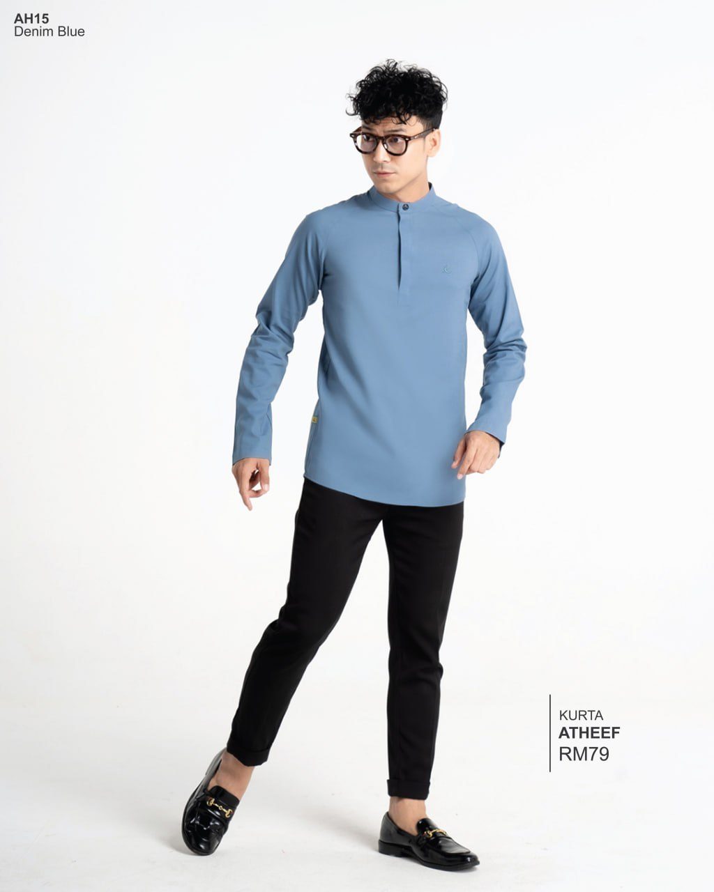 KURTA ATHEEF DENIM BLUE