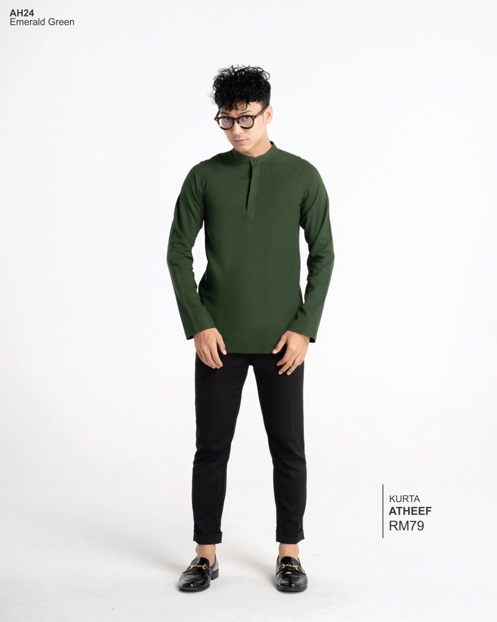 KURTA ATHEEF EMERALD GREEN