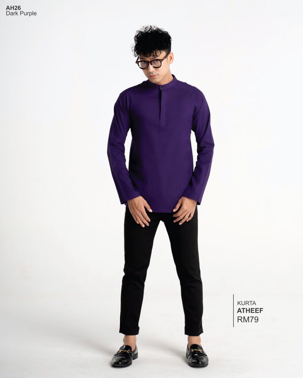 KURTA ATHEEF DARK PURPLE