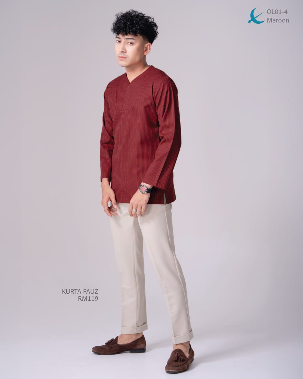 KURTA FAUZ MAROON