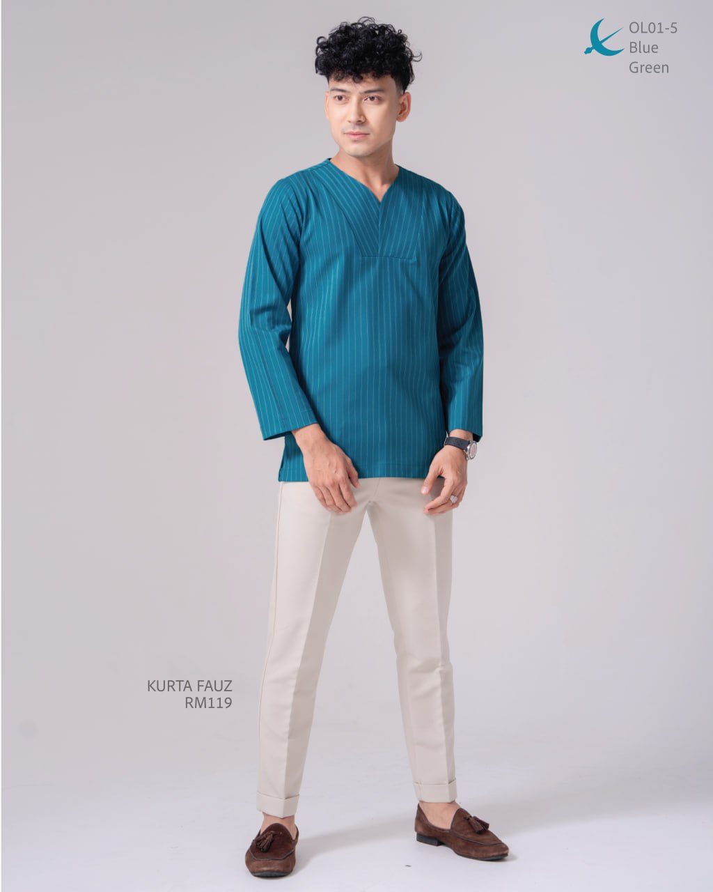 KURTA FAUZ BLUE GREEN