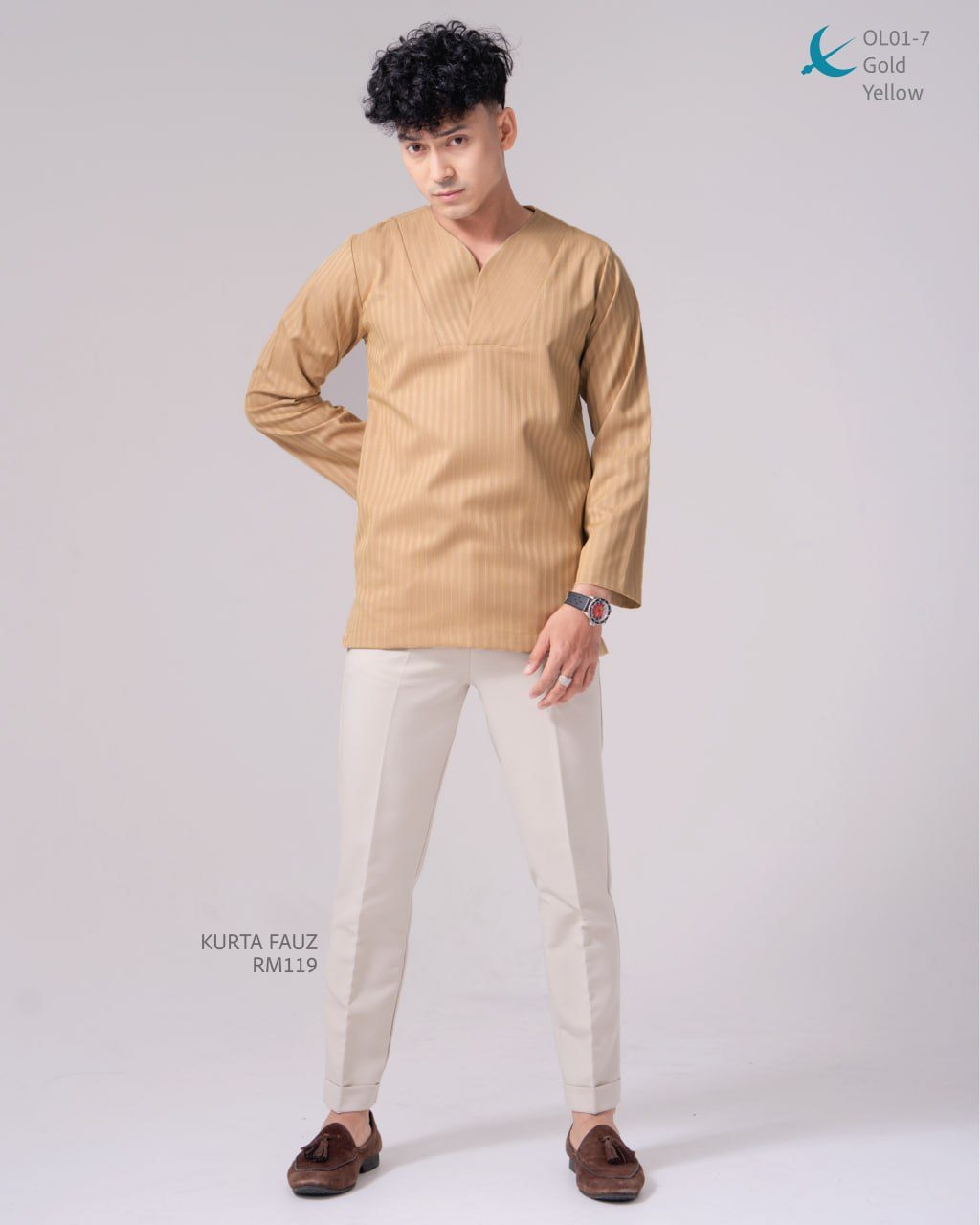 KURTA FAUZ GOLD YELLOW