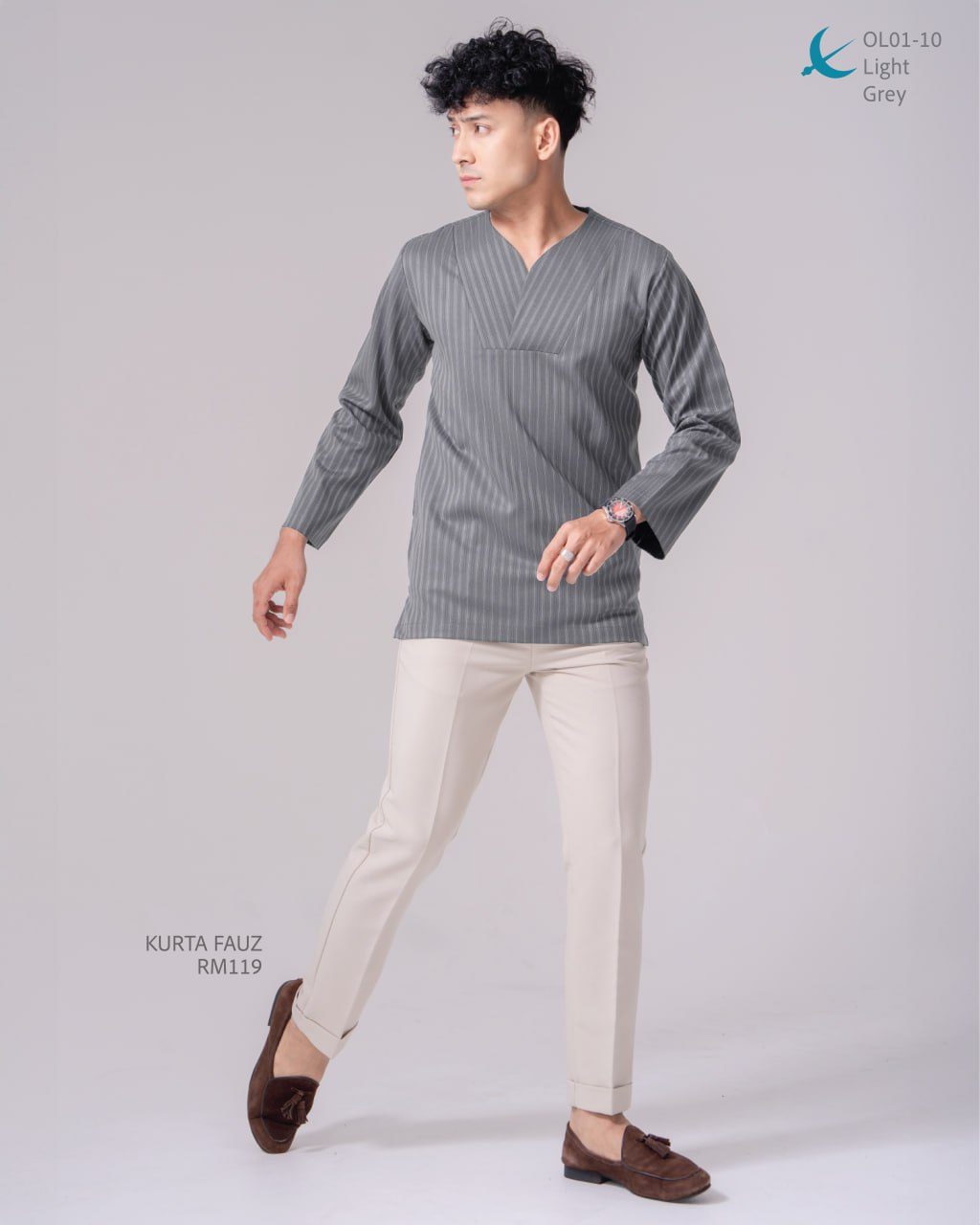 KURTA FAUZ LIGHT GREY