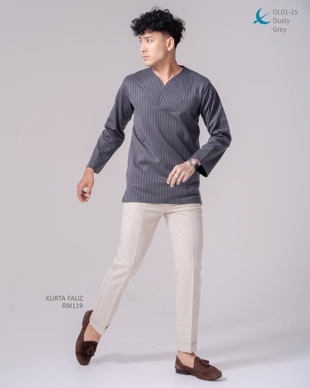 KURTA FAUZ DUSTY GREY