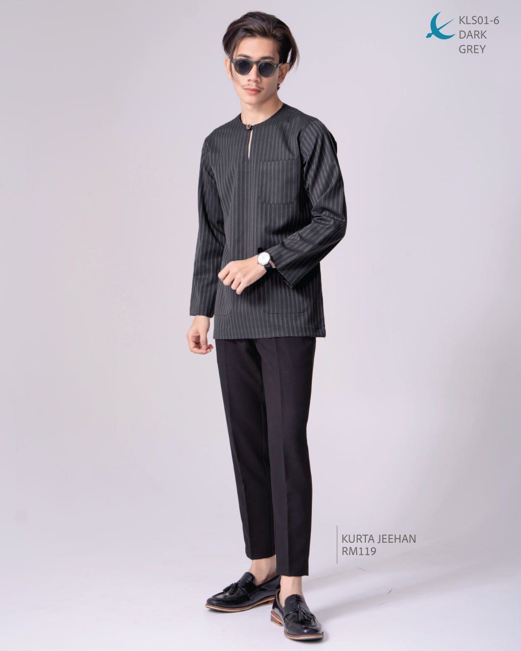 KURTA JEEHAN DARK GREY