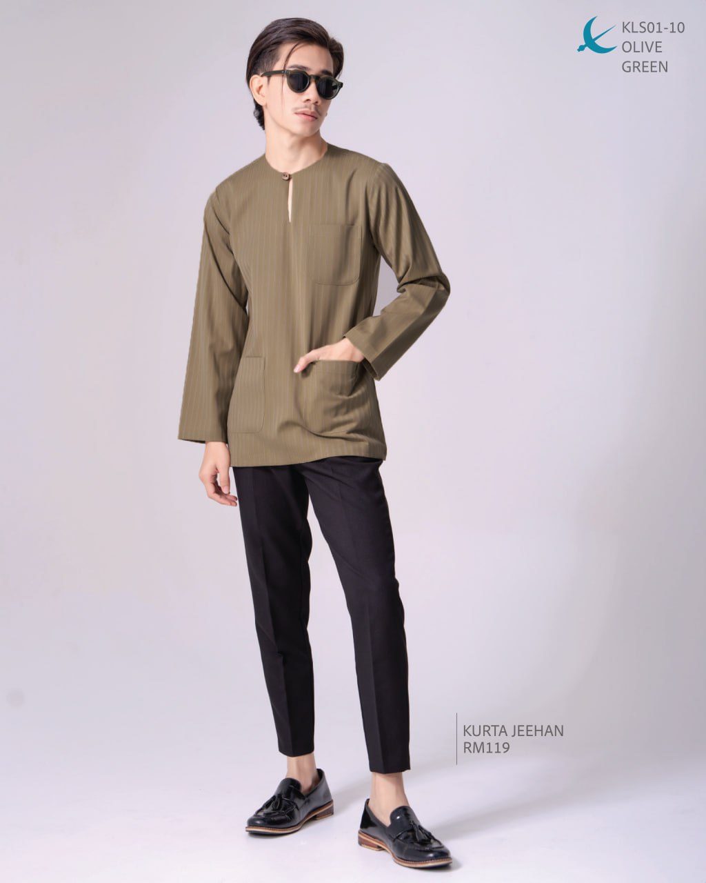 KURTA JEEHAN OLIVE GREEN