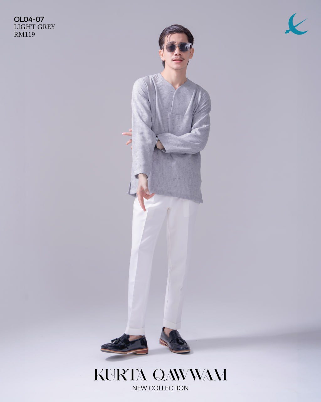 KURTA QAWWAM LIGHT GREY