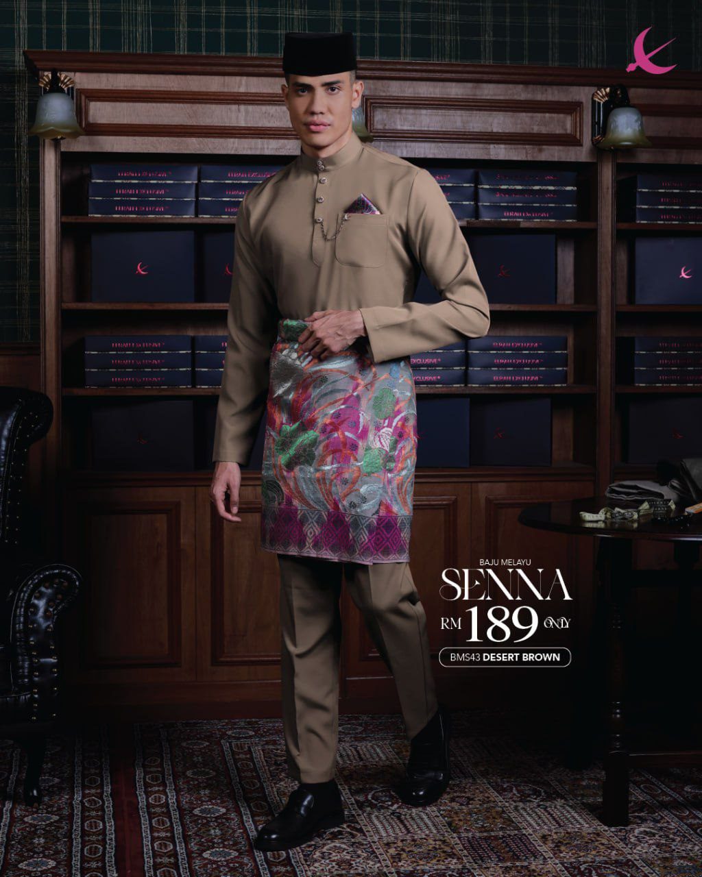 BAJU MELAYU SENNA DESSERT BROWN