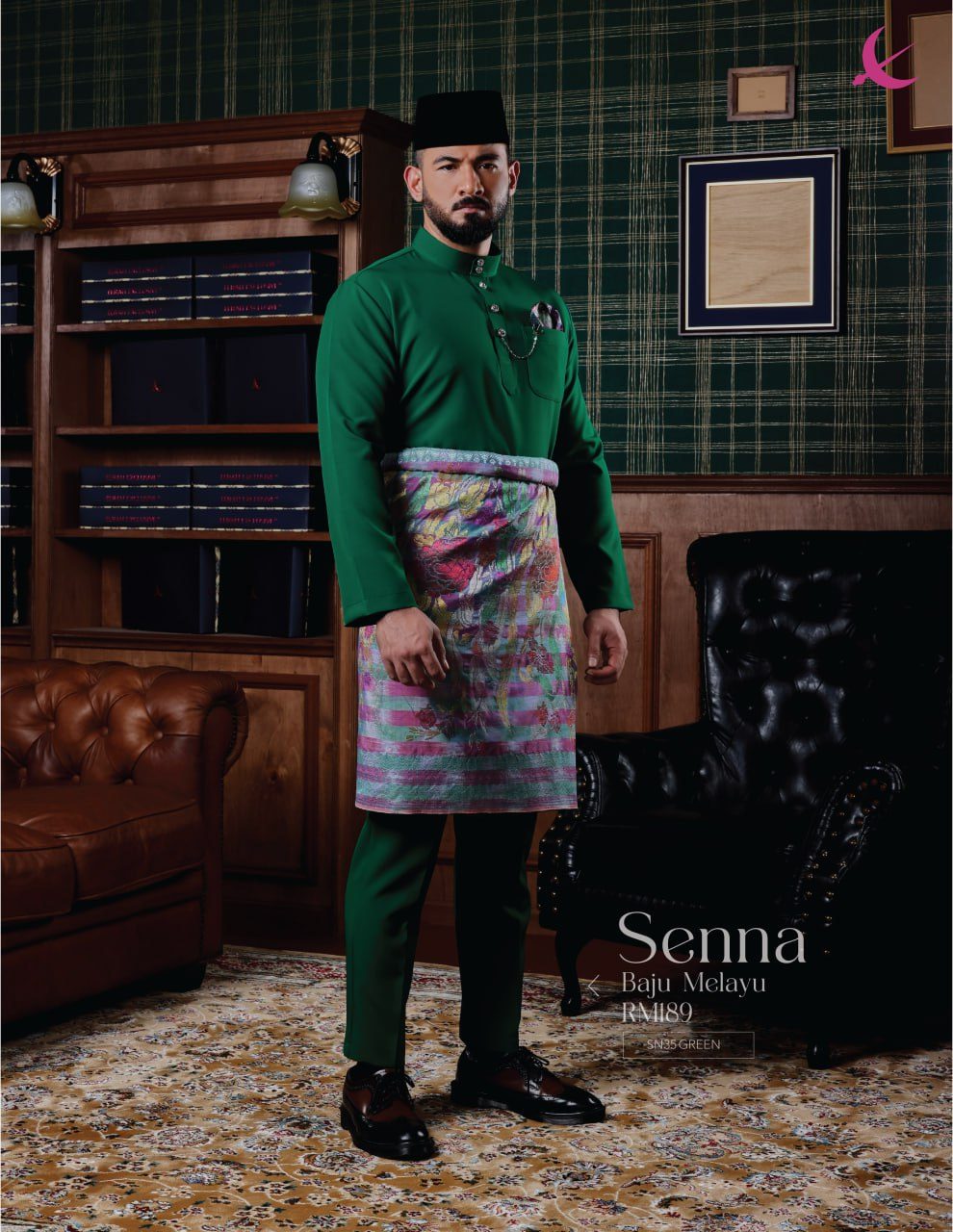BAJU MELAYU SENNA GREEN
