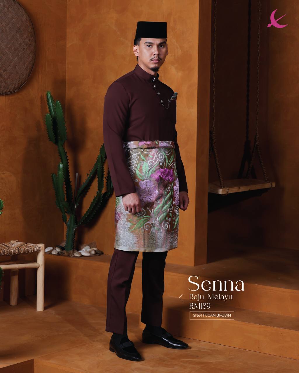 BAJU MELAYU SENNA PECAN BROWN
