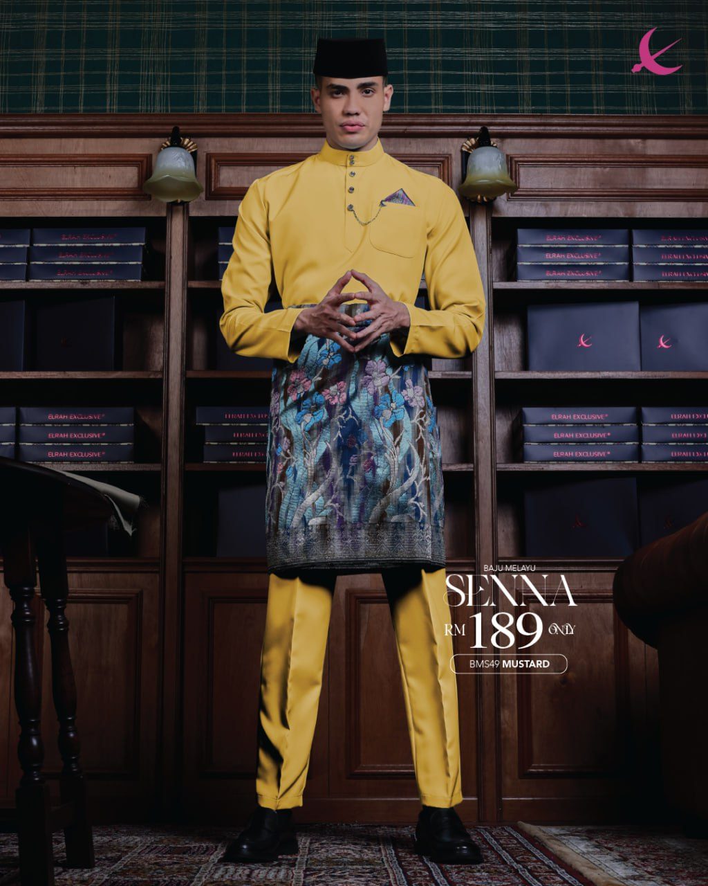BAJU MELAYU SENNA MUSTARD