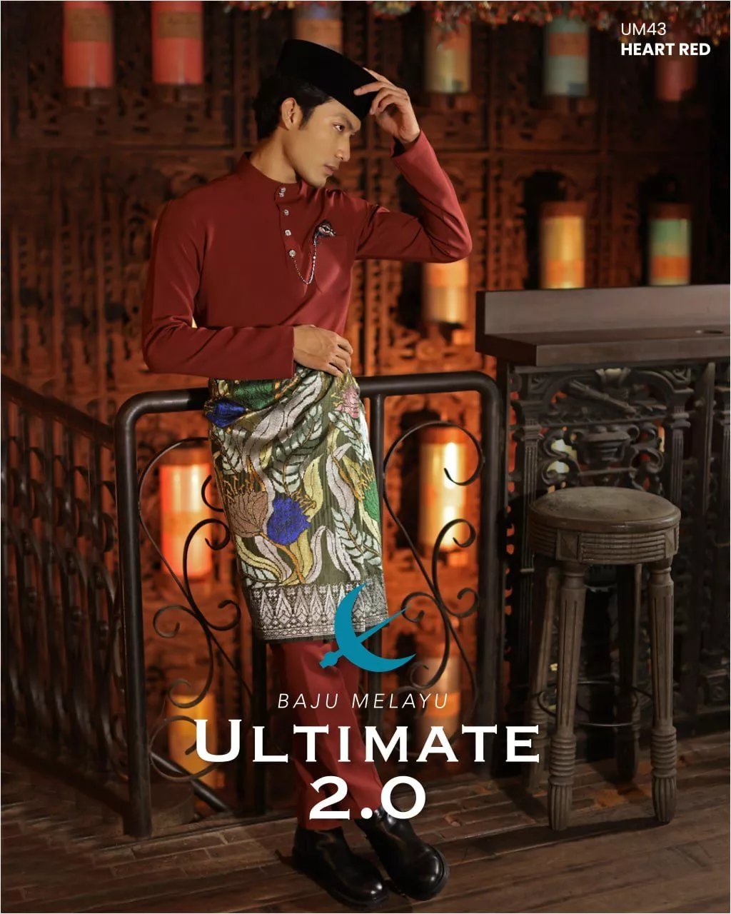 BAJU MELAYU ULTIMATE 2.0 HEART RED