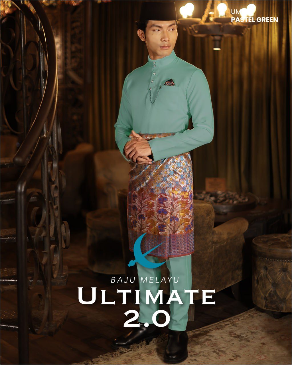 BAJU MELAYU ULTIMATE 2.0 PASTEL GREEN
