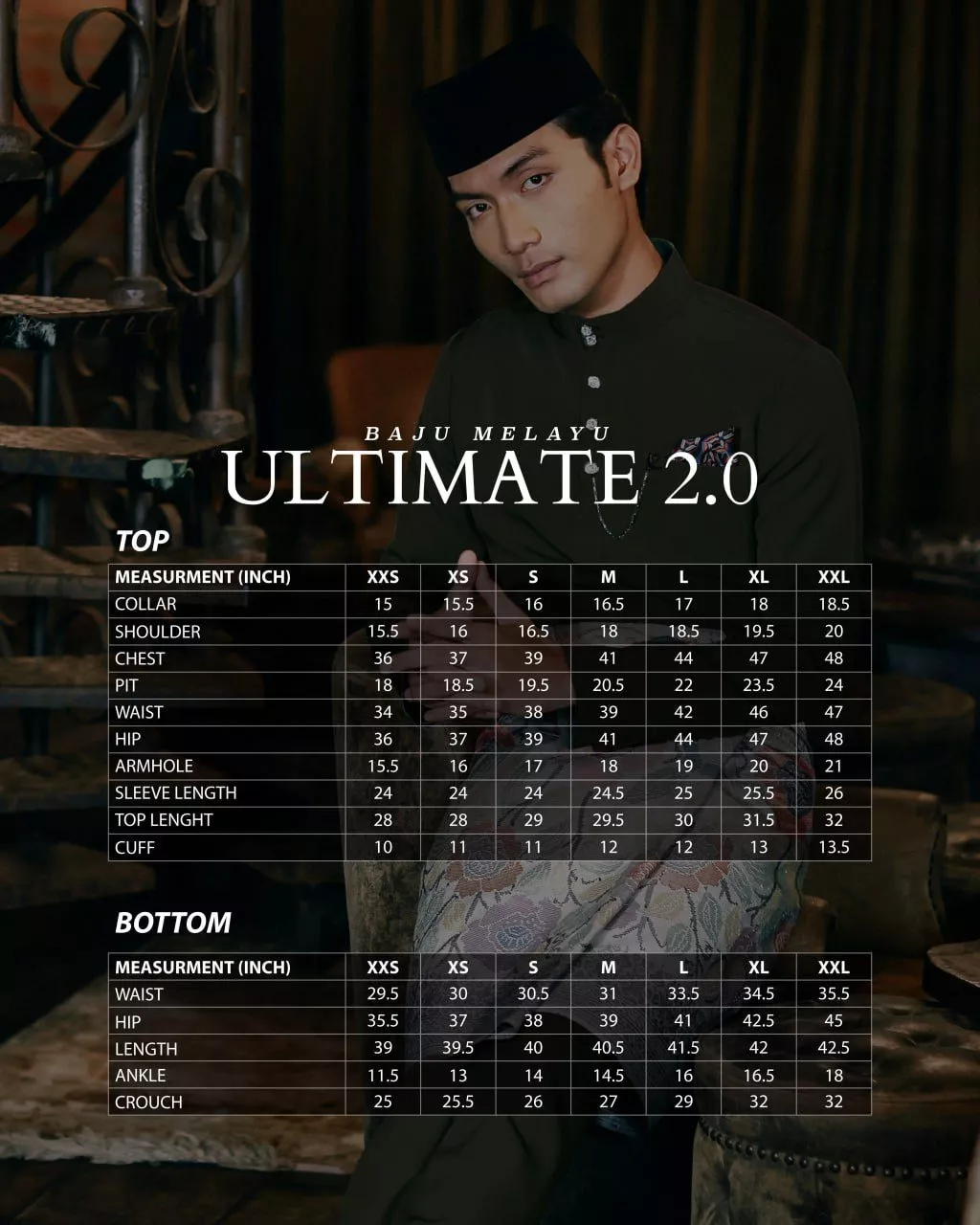 BAJU MELAYU ULTIMATE 2.0 FOREST GREEN