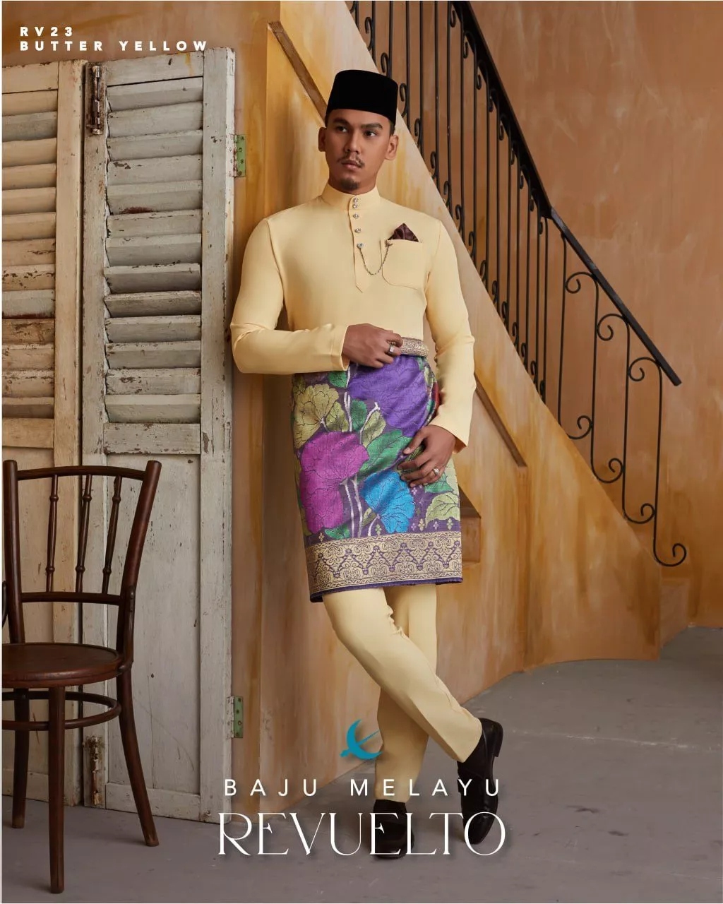 BAJU MELAYU REVUELTO BUTTER YELLOW
