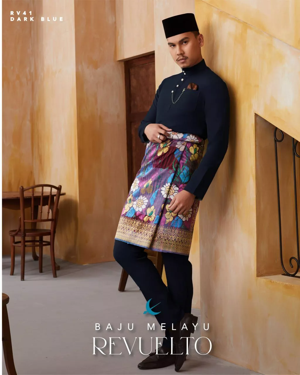 BAJU MELAYU REVUELTO DARK BLUE