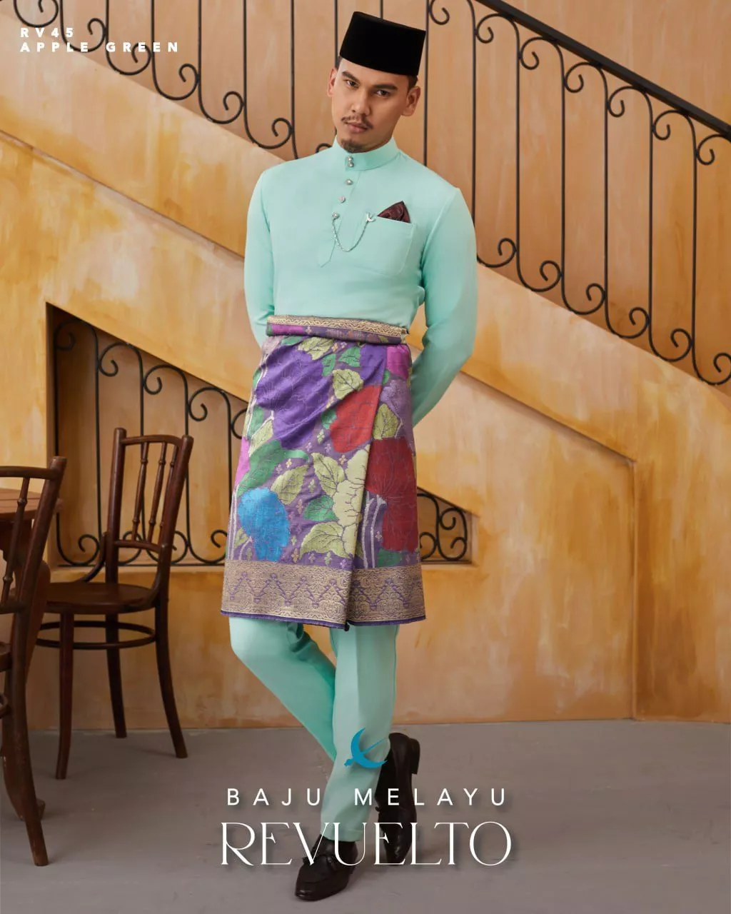 BAJU MELAYU REVUELTO APPLE GREEN