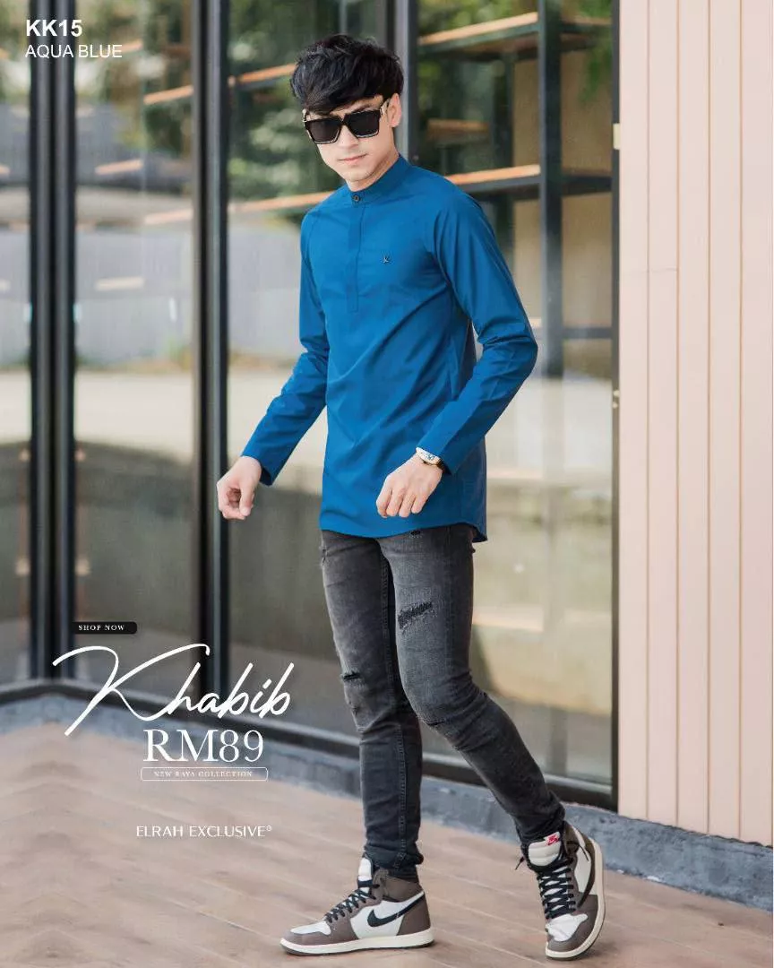 KURTA KHABIB AQUA BLUE