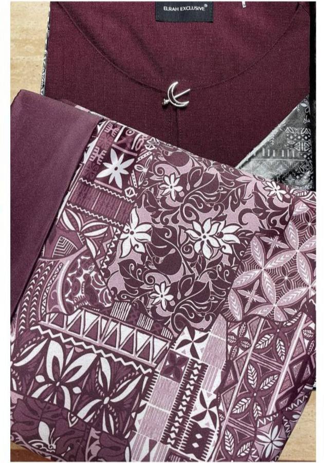 BAJU MELAYU TELUK BELANGA MODERN BURGANDY