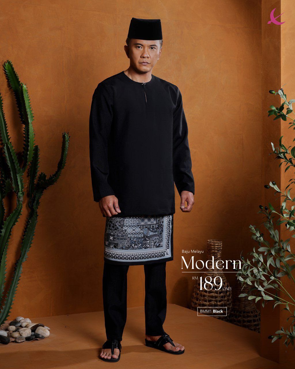 BAJU MELAYU TELUK BELANGA MODERN BLACK