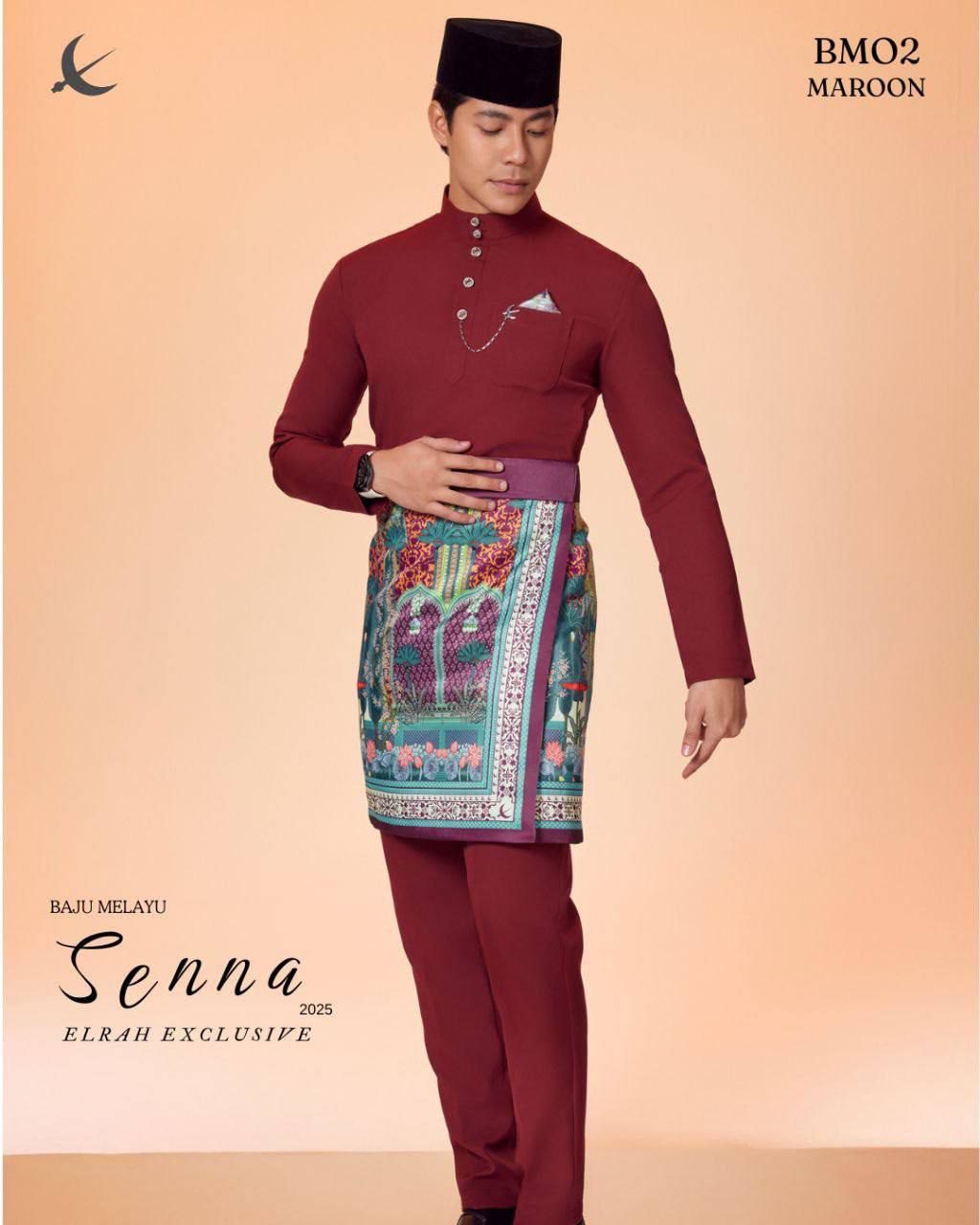 BAJU MELAYU SENNA MAROON