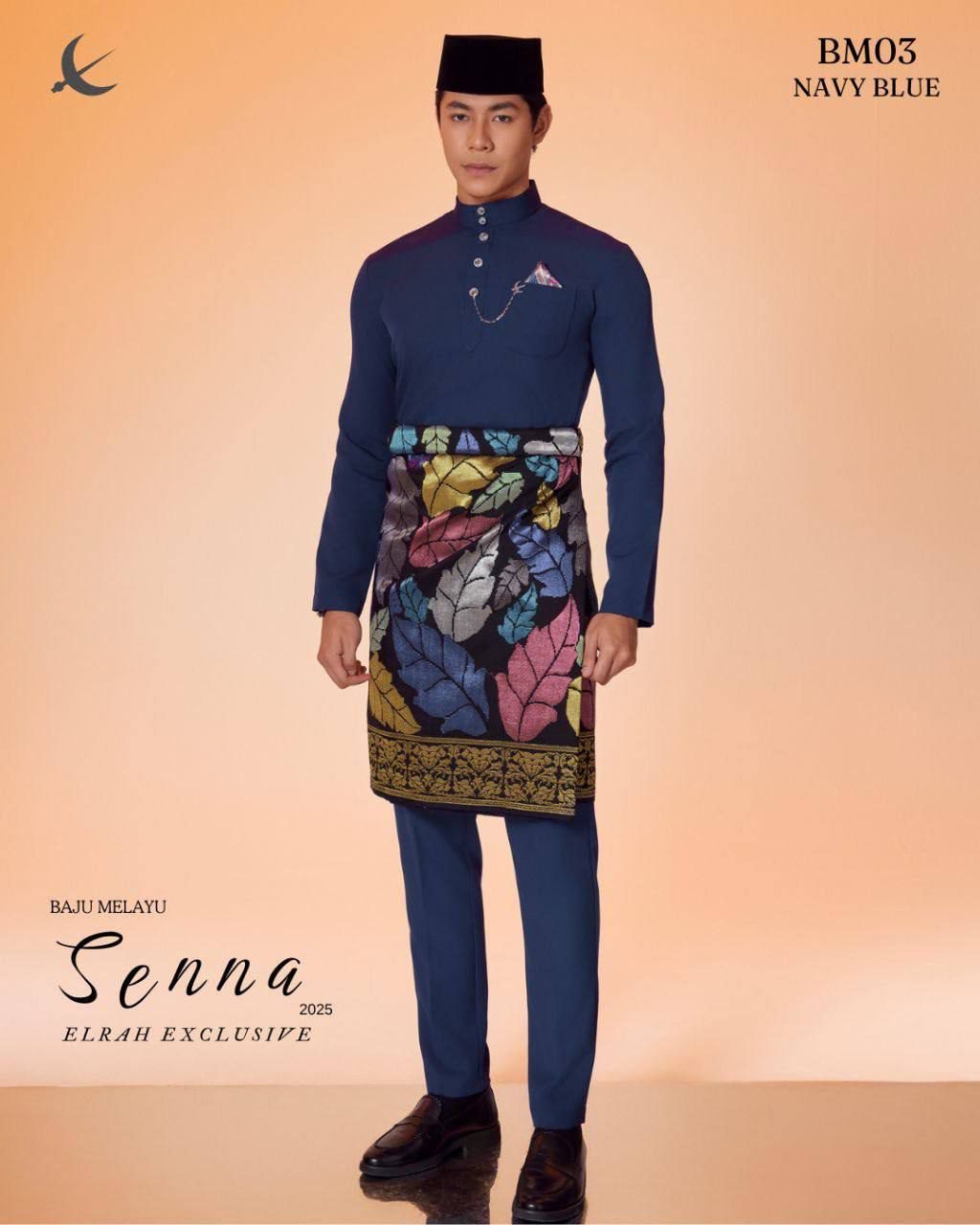 BAJU MELAYU SENNA NAVY BLUE