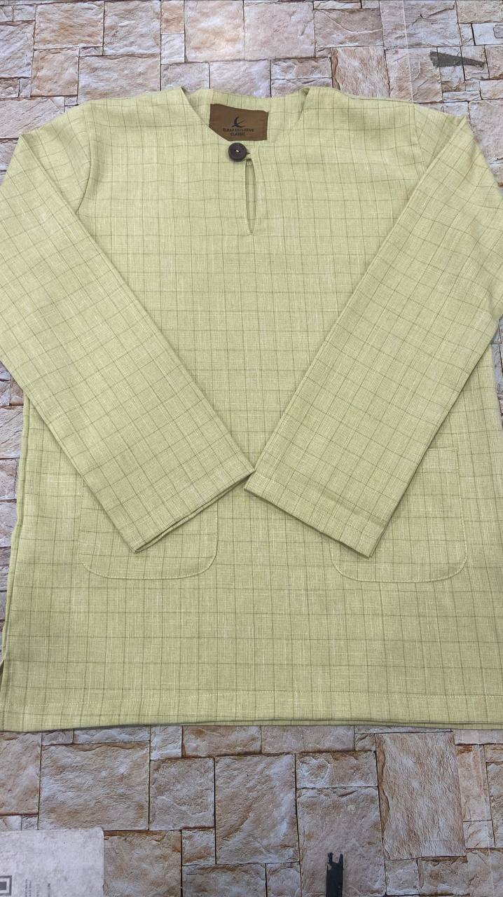 KURTA KLASIK KIDS REDZUAN DUSTY LIME