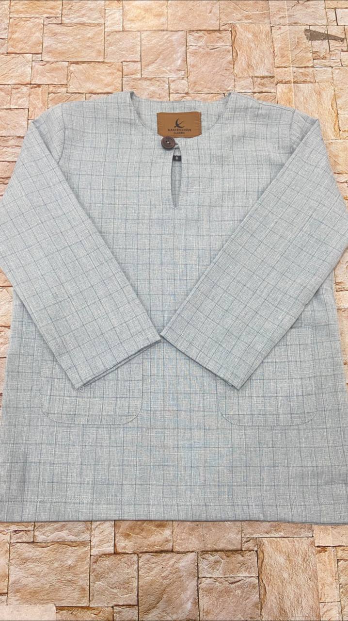 KURTA KLASIK KIDS REDZUAN LIGHT BLUE