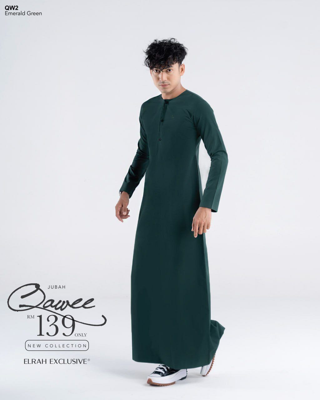 JUBAH QAWEE EMERALD GREEN