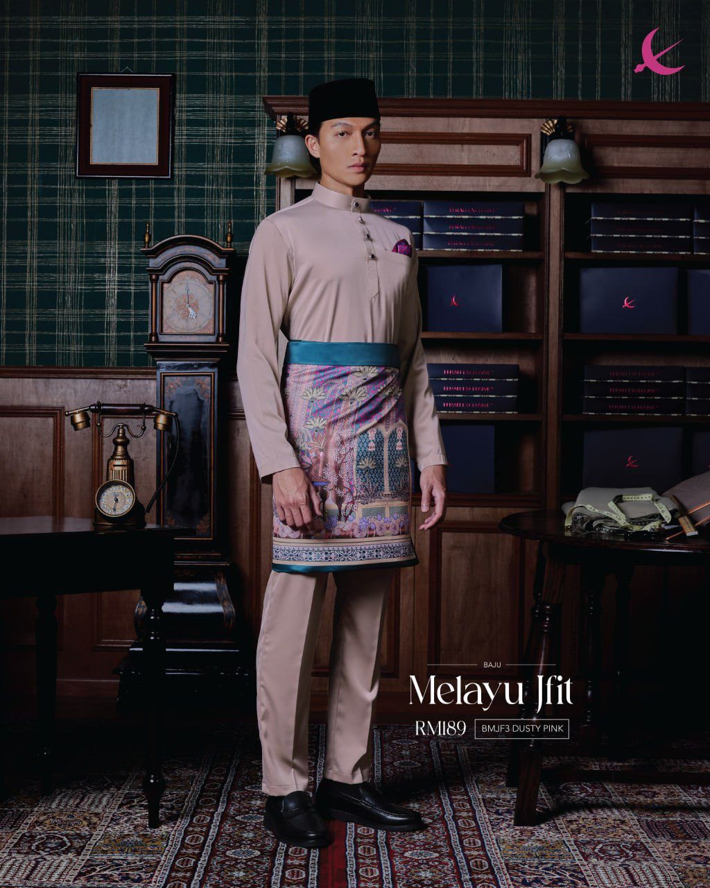 BAJU MELAYU JFIT DUSTY PINK