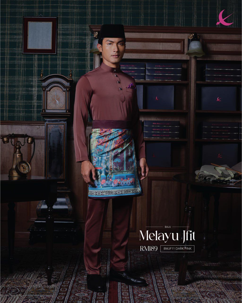 BAJU MELAYU JFIT DARK PINK