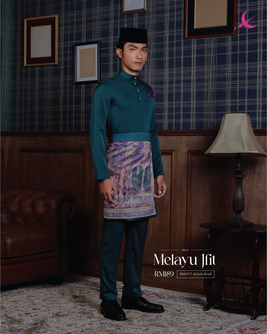 BAJU MELAYU JFIT AQUA BLUE
