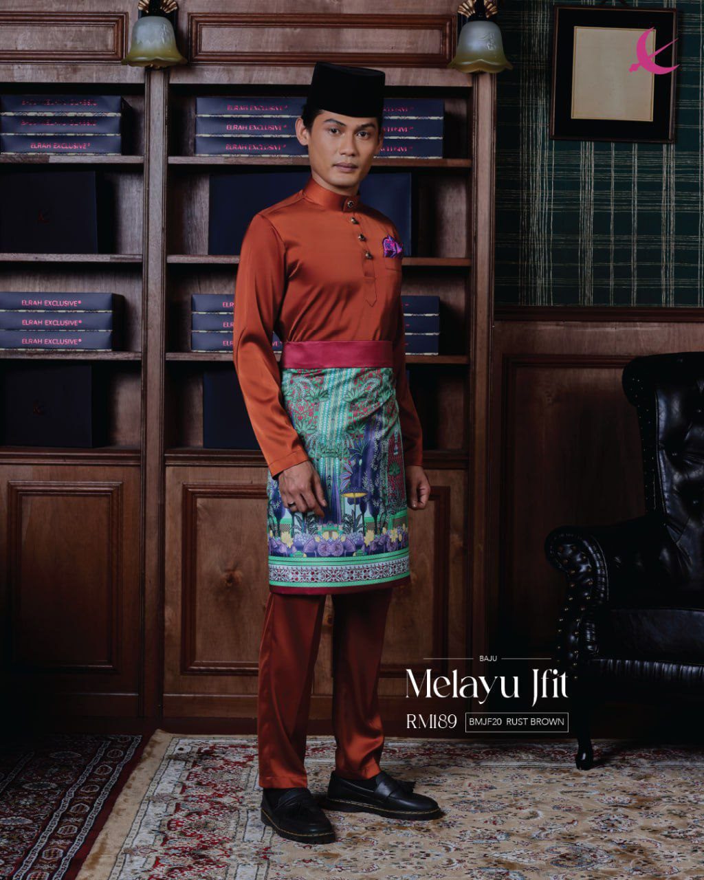 BAJU MELAYU JFIT RUST BROWN