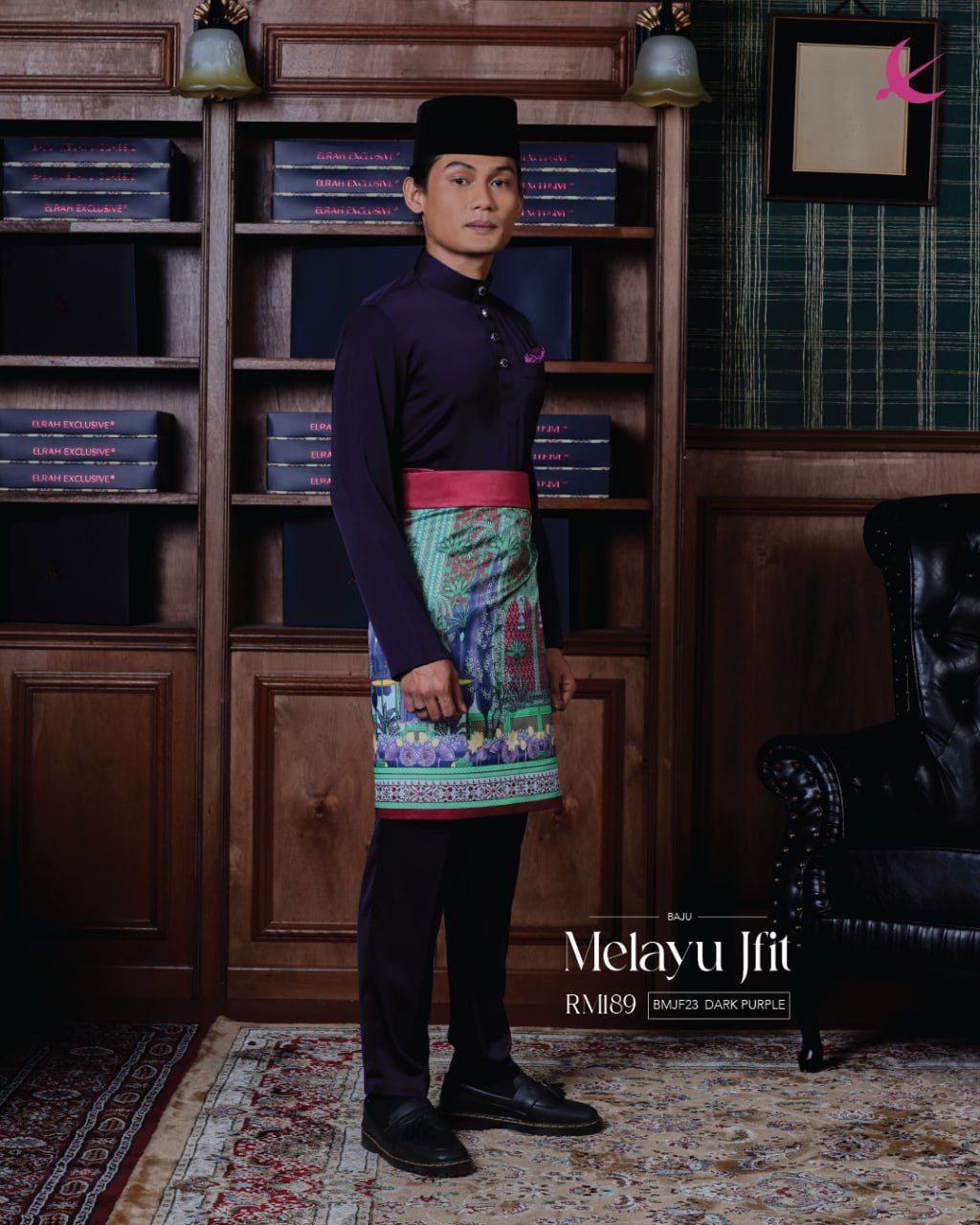 BAJU MELAYU JFIT DARK PURPLE