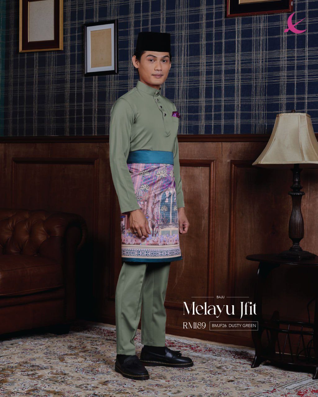 BAJU MELAYU JFIT DUSTY GREEN