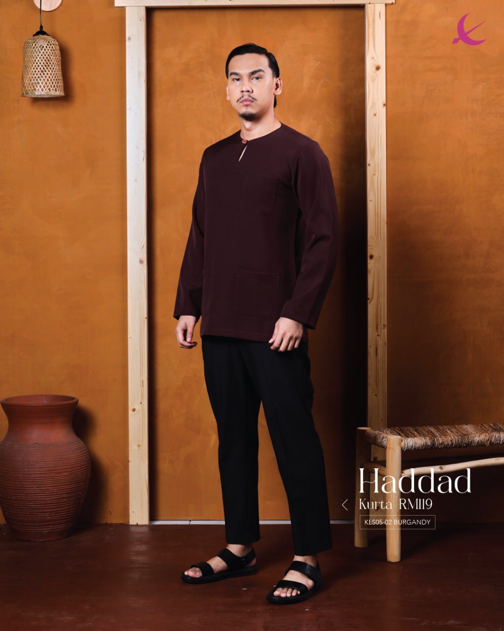 KURTA HADDAD BURGANDY