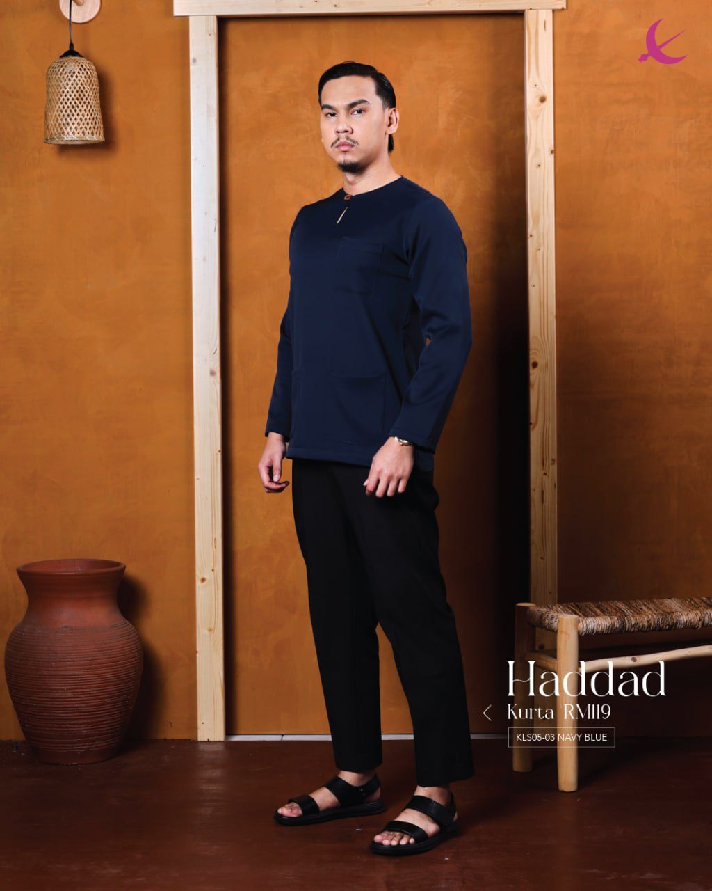 KURTA HADDAD NAVY BLUE
