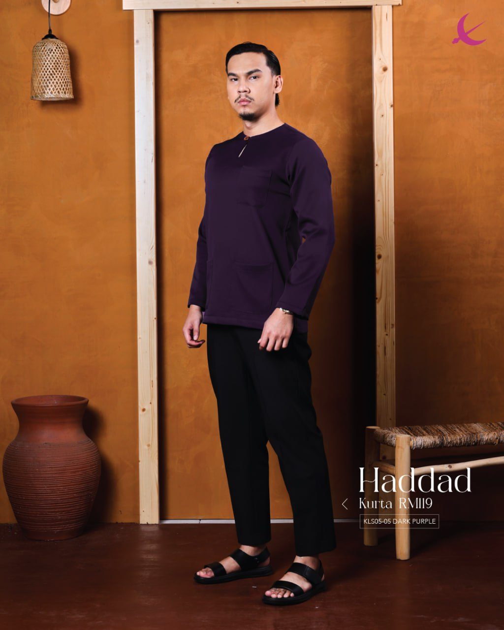 KURTA HADDAD DARK PURPLE