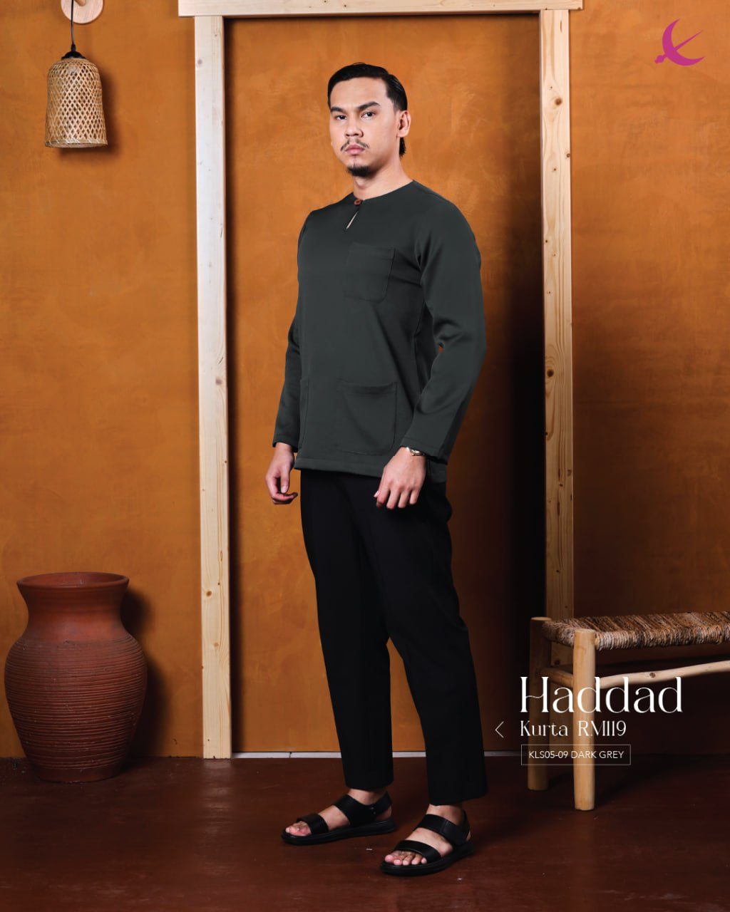 KURTA HADDAD DARK GREY