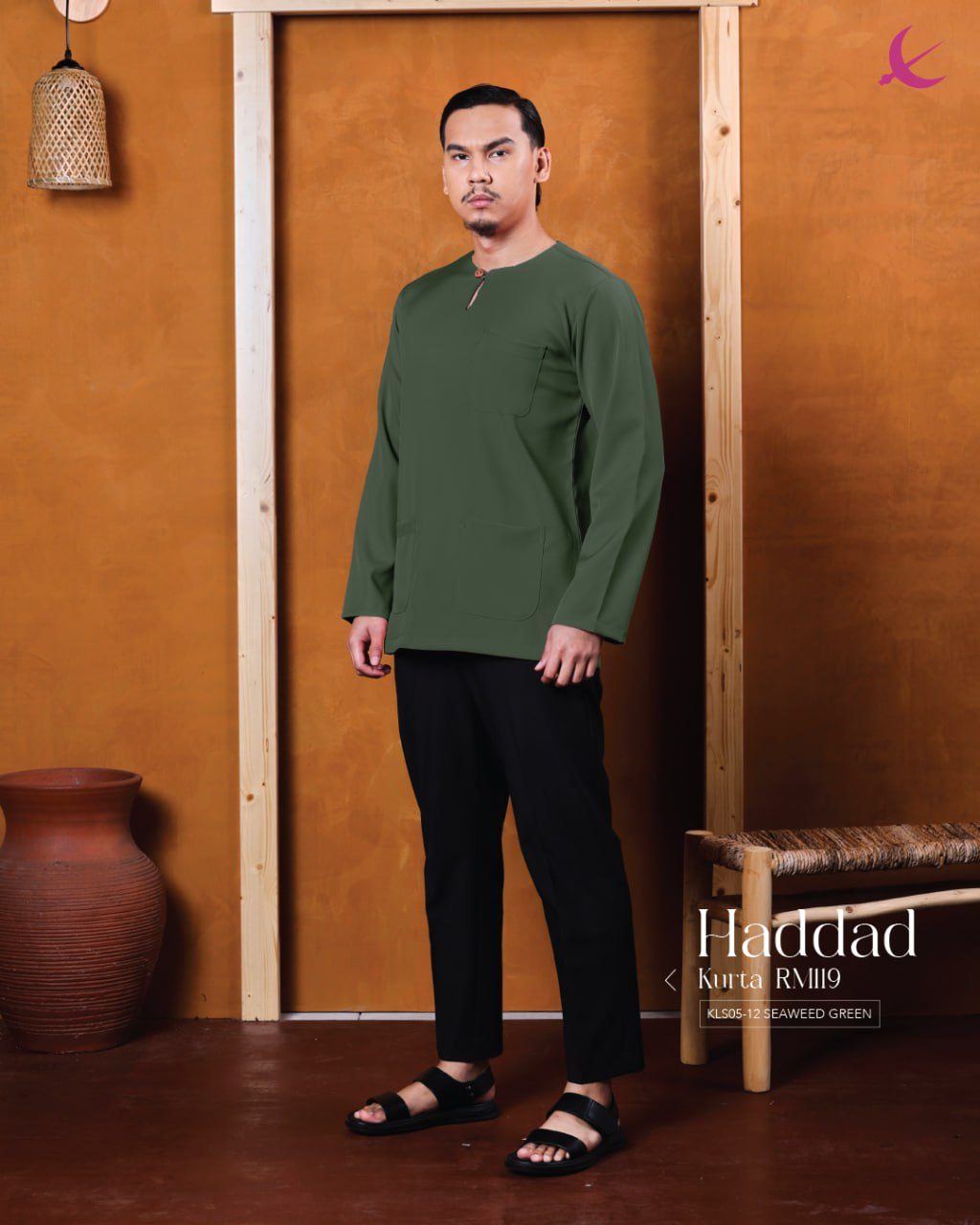 KURTA HADDAD SEEWED GREEN